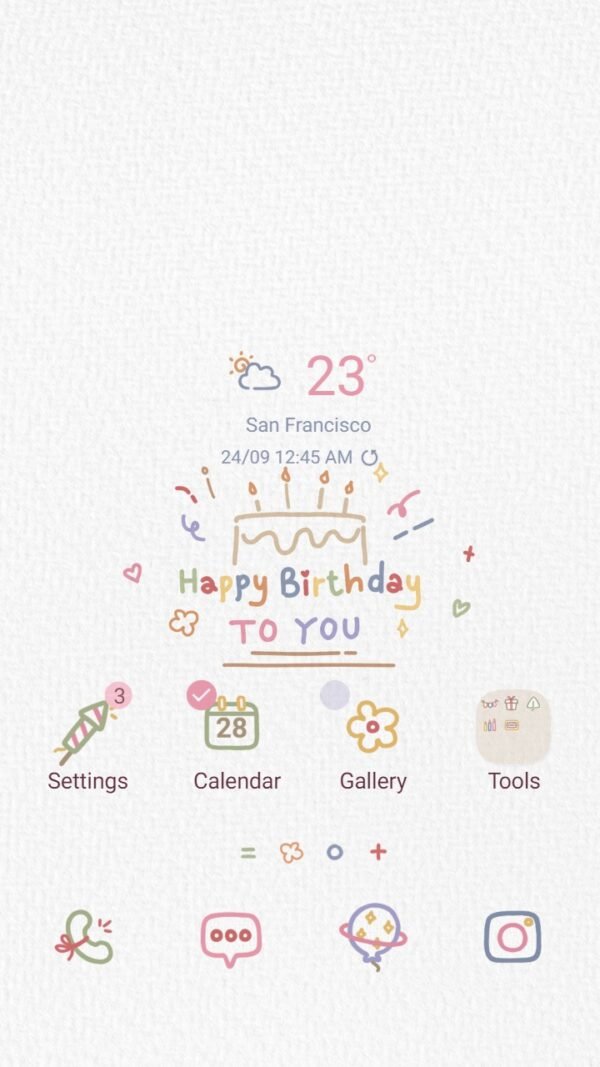 Samsung Themes: ❤️Mun❤️ Happy Birthday ~❤️ Premium Theme happy birthday to you