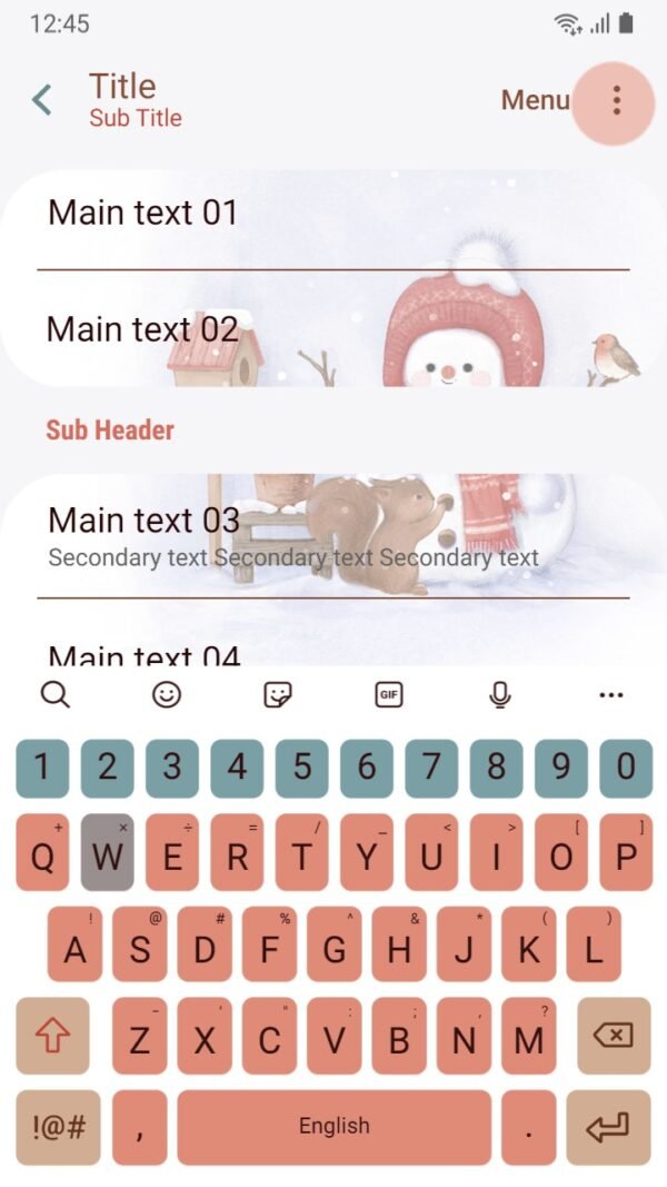 Samsung Themes: ❤️Mun❤️ Snowman and little friends ~❤️ Premium Theme snowman and friend play together under the snow - Image 6