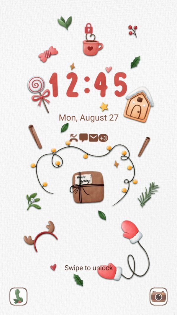 Samsung Themes: ❤️Mun❤️ Festive Treats and Sweets ~❤️ Premium Theme lovely gifts for Christmas - Image 2