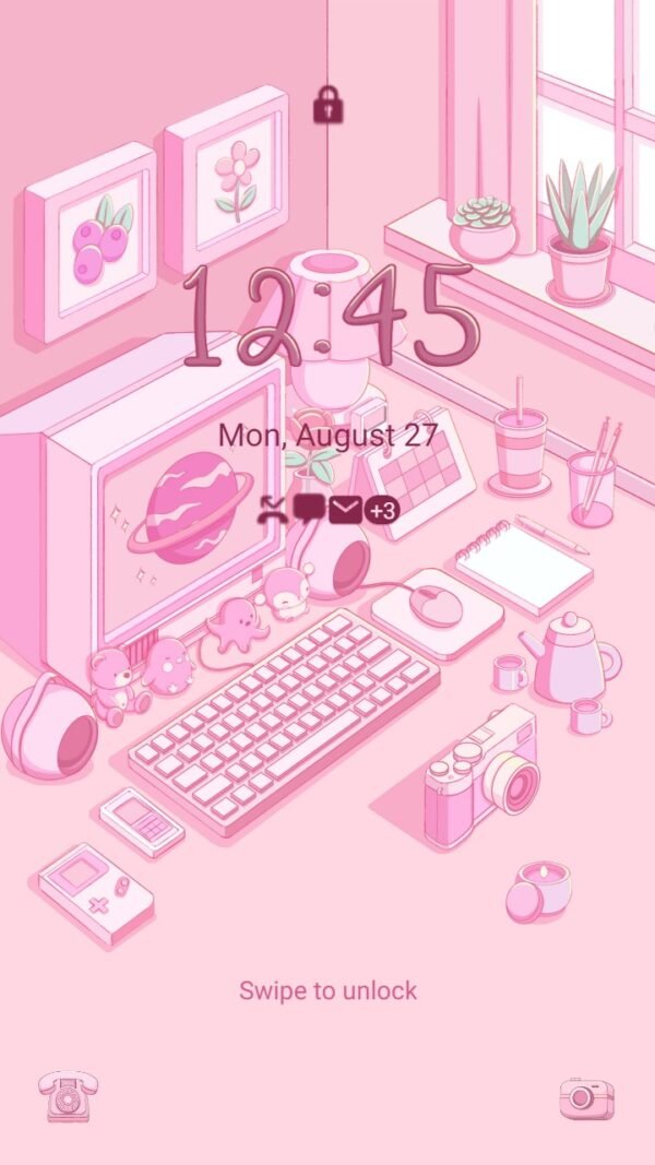 Samsung Themes: [Sim] Pink Paradise ~ Premium Theme the pink world full of art - Image 2