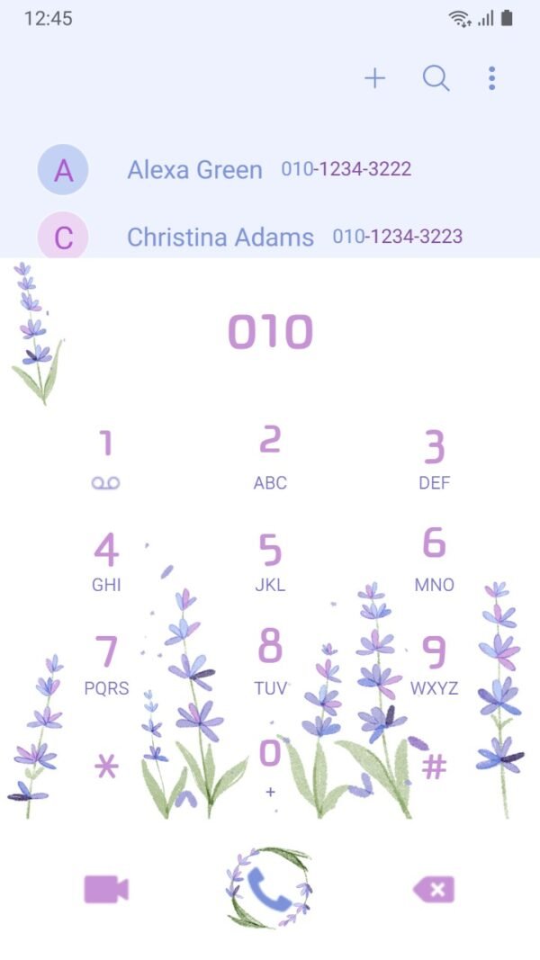 Samsung Themes: [Sim] Lavender Flowers ~ Premium Theme with gentle pastel purple - Image 3