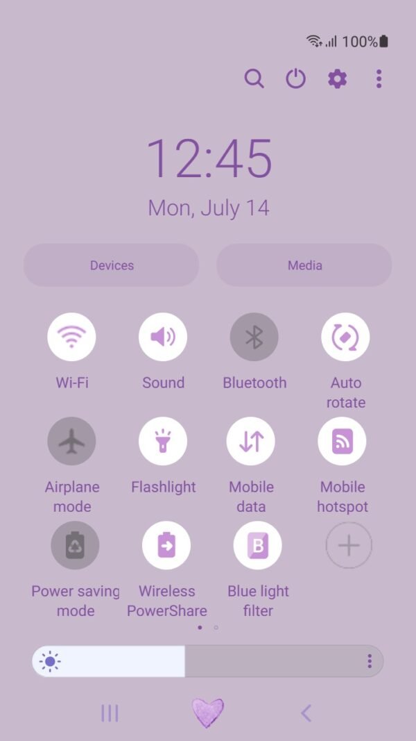 Samsung Themes: [Sim] Lavender Flowers ~ Premium Theme with gentle pastel purple - Image 5