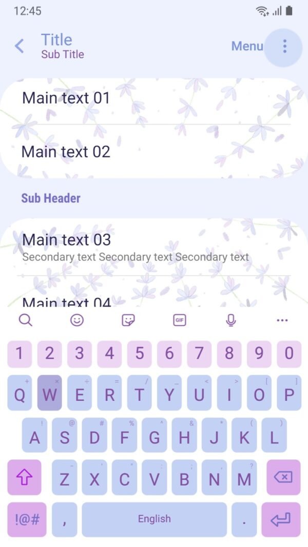 Samsung Themes: [Sim] Lavender Flowers ~ Premium Theme with gentle pastel purple - Image 6