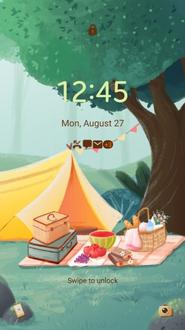 Samsung Themes: ❤️Mun❤️ Summer Picnic ~❤️ Premium Theme picnic in the forest - Image 2