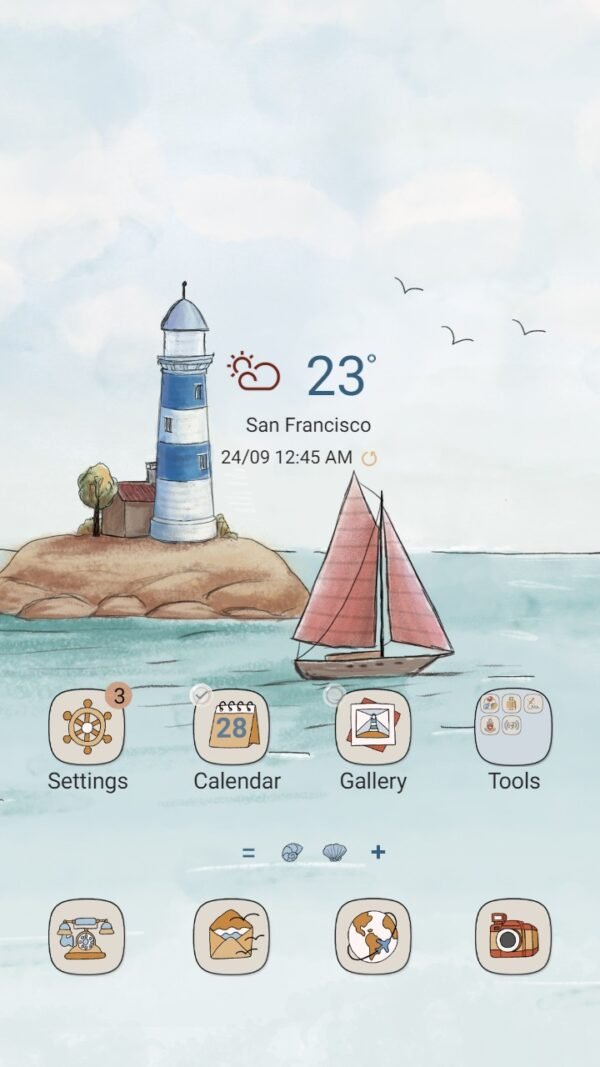 Samsung Themes: ❤️Mun❤️ Lighthouse ~❤️ Premium Theme romantic summer