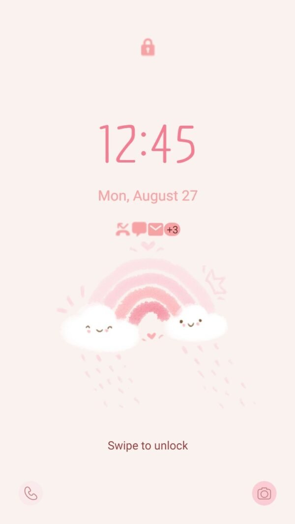 Samsung Themes: ❤️Mun❤️ Pink Rainbow ~❤️ Premium Theme lovely little rainbow - Image 2