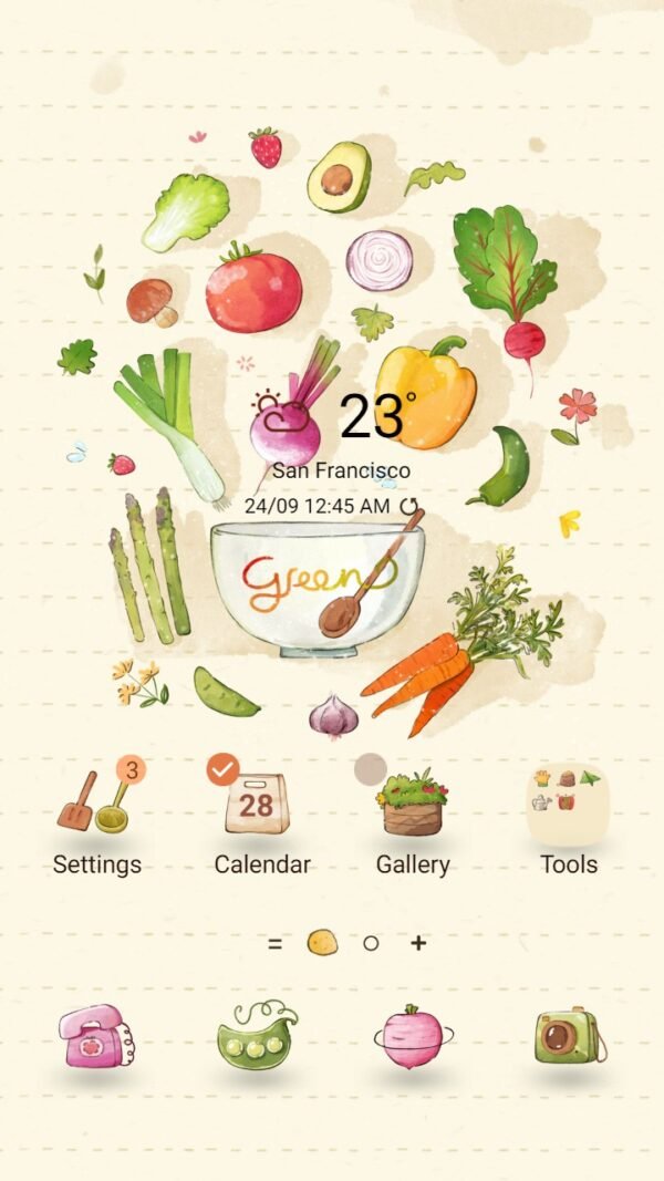 Samsung Themes: ❤️Mun❤️ Fresh Veggie ~❤️ Premium Theme a fresh and wholesome