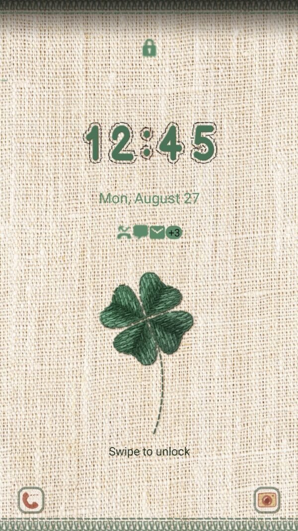 Samsung Themes: ❤️Mun❤️ Embroidery Lucky Clover ~❤️ Premium Theme quality embroidery - Image 2