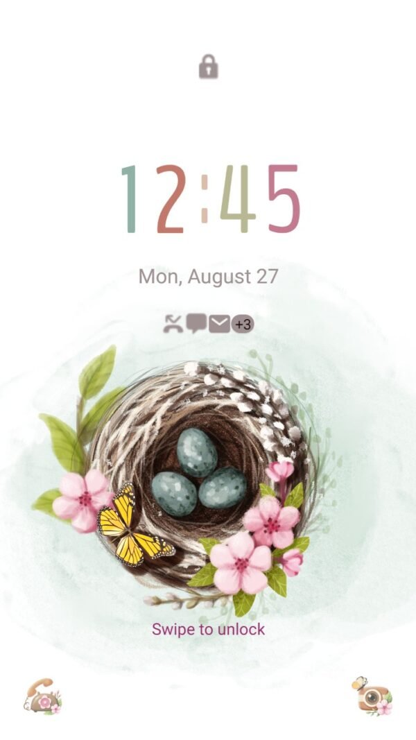 Samsung Themes: ❤️Mun❤️ Bird nest and blossom ~❤️ Premium Theme the beauty of the natural world - Image 2