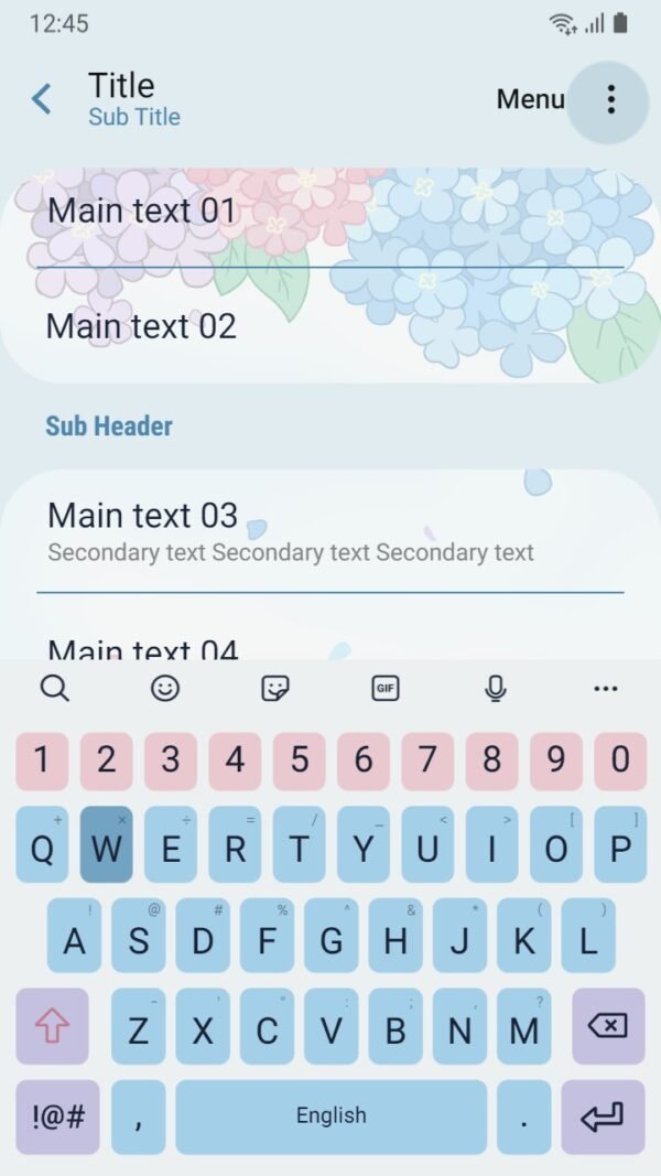 Samsung Themes: ❤️Mun❤️ Simple Hydrangeas ~❤️ Premium Theme about falling petal hydrangeas - Image 6