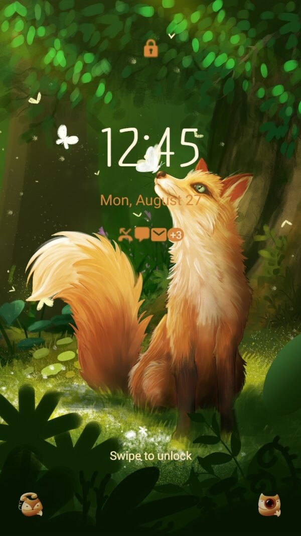 Samsung Themes: ❤️Mun❤️ Dreamy Fox Animated ~❤️ Premium Animated Theme about pretty red fox - Image 2