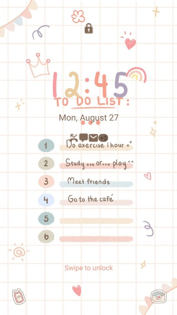 Samsung Themes: ❤️Mun❤️ To do list ~❤️ Premium Theme note paper of tasks that need to be done - Image 2