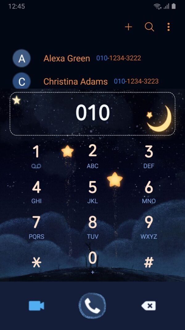 Samsung Themes: [Sim] Star Night ~ Premium Theme gorgeous dream night sky with star and moon - Image 3