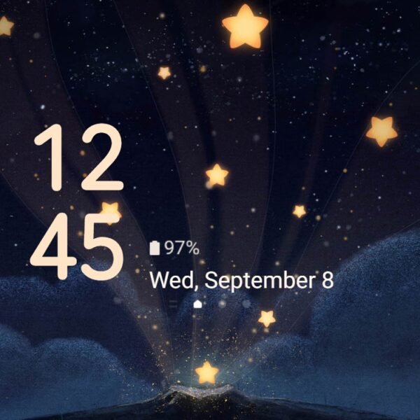 Samsung Themes: [Sim] Star Night ~ Premium Theme gorgeous dream night sky with star and moon - Image 8