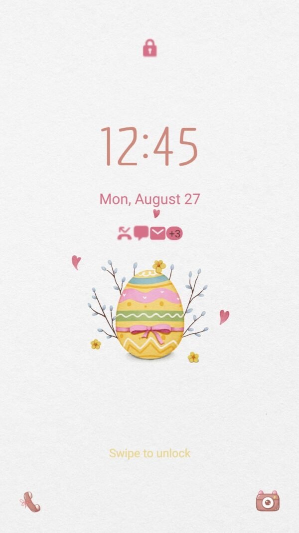 Samsung Themes: ❤️Mun❤️ Easter Bliss ~❤️ Premium Theme a celebration of eggs and cake - Image 2