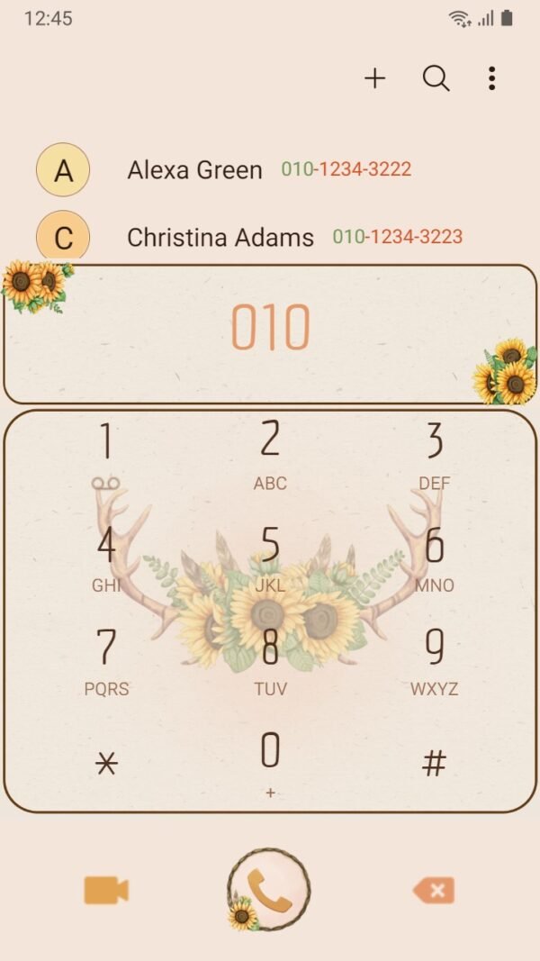 Samsung Themes: ❤️Mun❤️ Floral Deer ~❤️ Premium Theme deer and sunflower serenade - Image 3