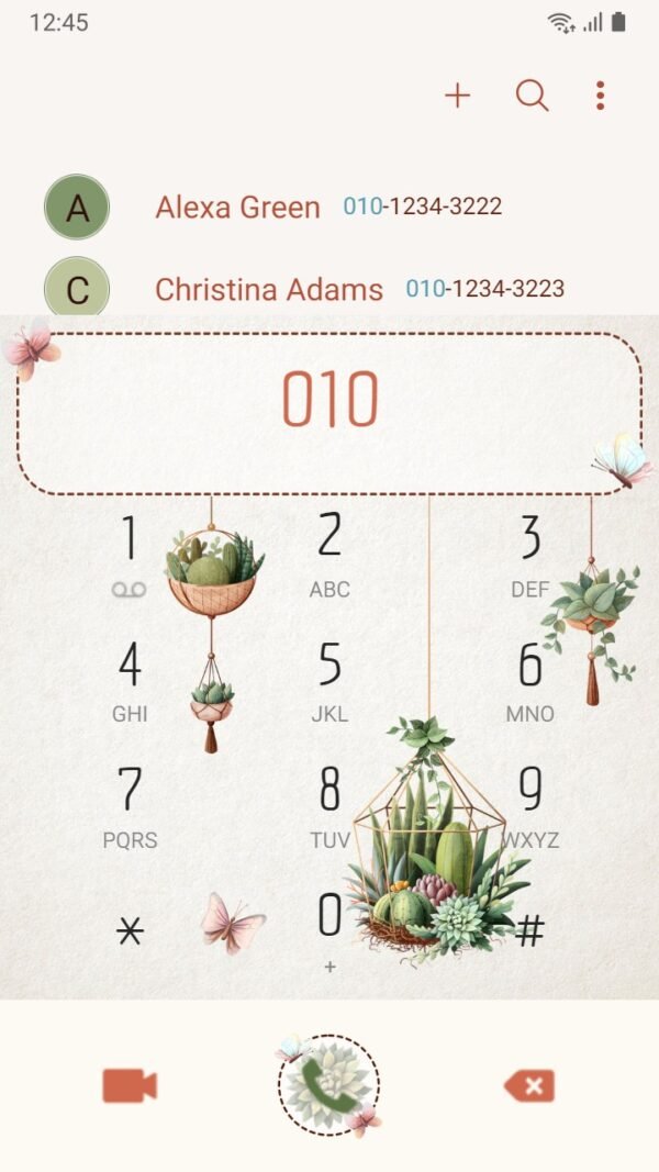 Samsung Themes: ❤️Mun❤️ Vintage Cactus Plants ~❤️ Premium Theme kawaii plants on desk - Image 3