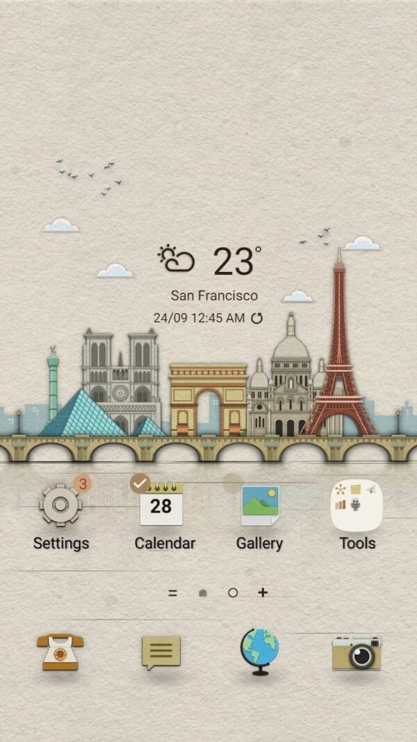 Samsung Themes: ❤️Mun❤️ Paris Travel ~❤️ Premium Theme miniature architectural wonders