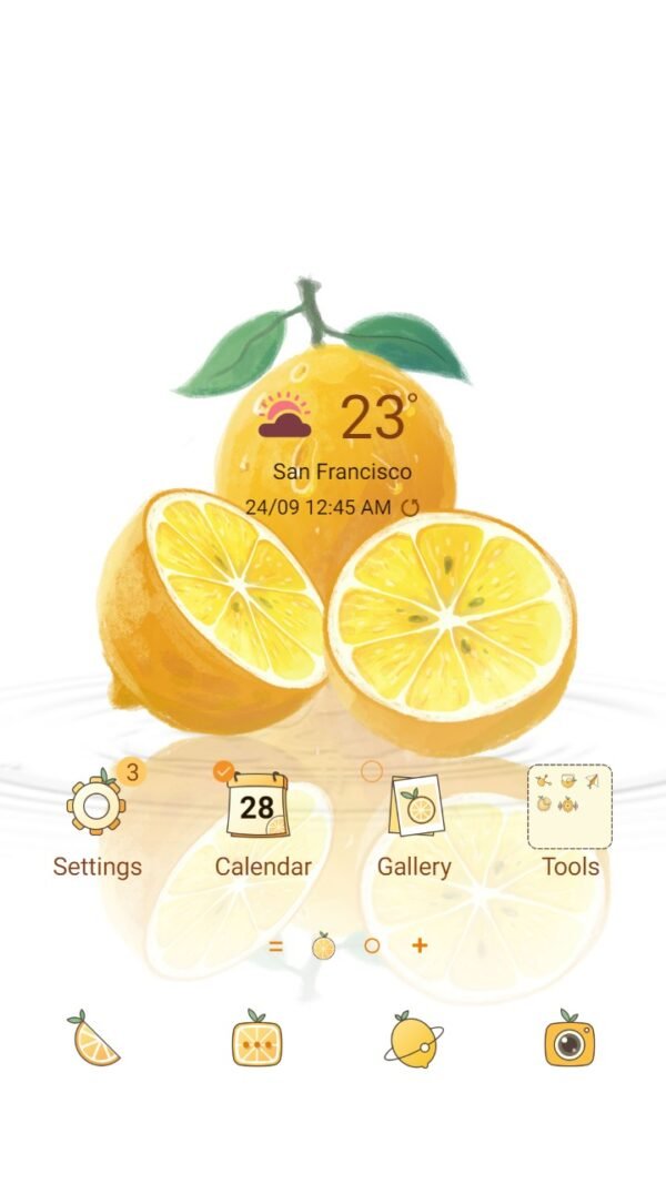 Samsung Themes: ❤️Mun❤️ Sweet Lemon ~❤️ Premium Theme the juiciness of a sweet lemon