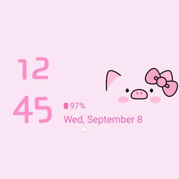 Samsung Themes: ❤️Mun❤️ Hello Piggy ~❤️ Premium Theme a pinky pig on your screen - Image 8