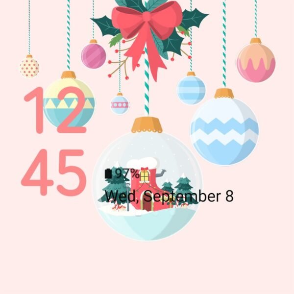 Samsung Themes: ❤️Mun❤️ Christmas Ball Video ~❤️ Premium Video Theme the sock-shaped house inside the Christmas ball - Image 8