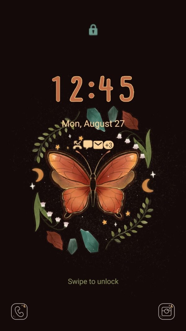 Samsung Themes: ❤️Mun❤️ Emperor Moth ~❤️ Premium Theme about the charming orange moth - Image 2