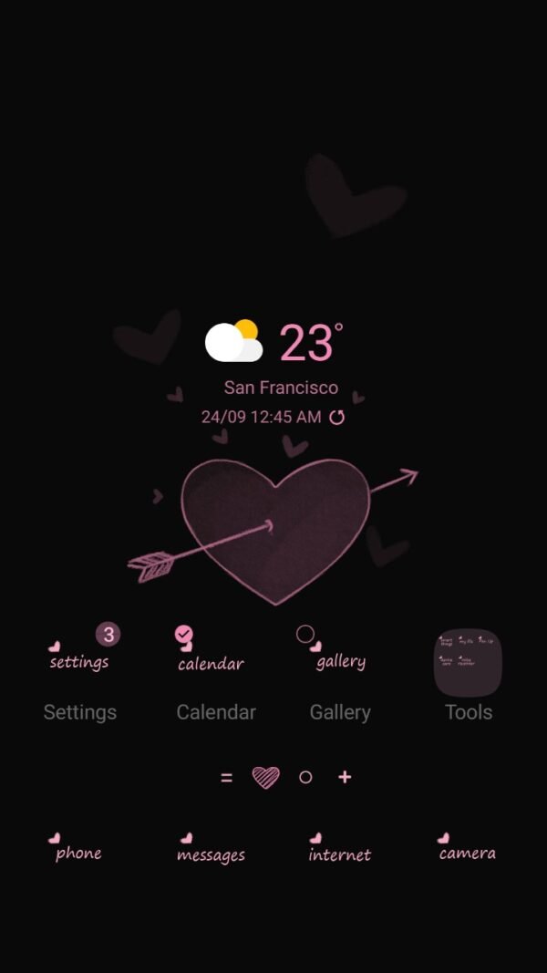 Samsung Themes: ❤️Mun❤️ Black Pink Love ~❤️ Premium Theme black pink theme full of mystery and romance