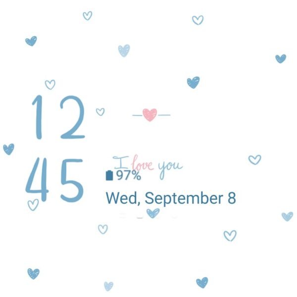 Samsung Themes: [Sim] Lovely Blue Heart ~ Premium Theme embracing love in a serene sky - Image 8