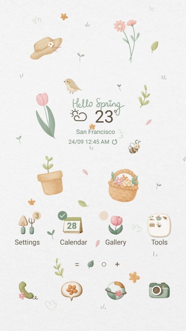 Samsung Themes: ❤️Mun❤️ Gentle Spring ~❤️ Premium Theme gentle items for spring