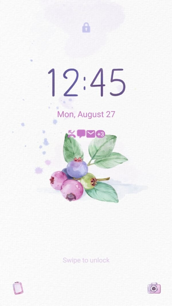 Samsung Themes: ❤️Mun❤️ Blueberry Bounty ~❤️ Premium Theme fresh, ripe blueberries are waiting to be picked - Image 2