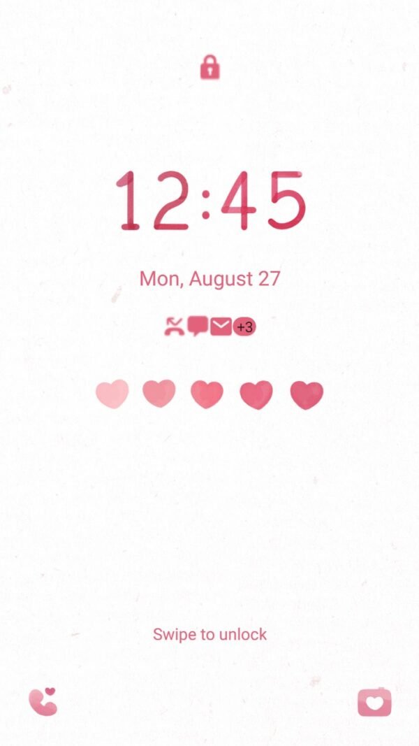 Samsung Themes: ❤️Mun❤️ Heart Emoji ~❤️ Premium Theme about simple love by heartstrings harmony - Image 2