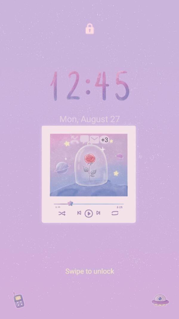 Samsung Themes: ❤️Mun❤️ Purple Universe ~❤️ Premium Theme miniature pastel universe in song - Image 2