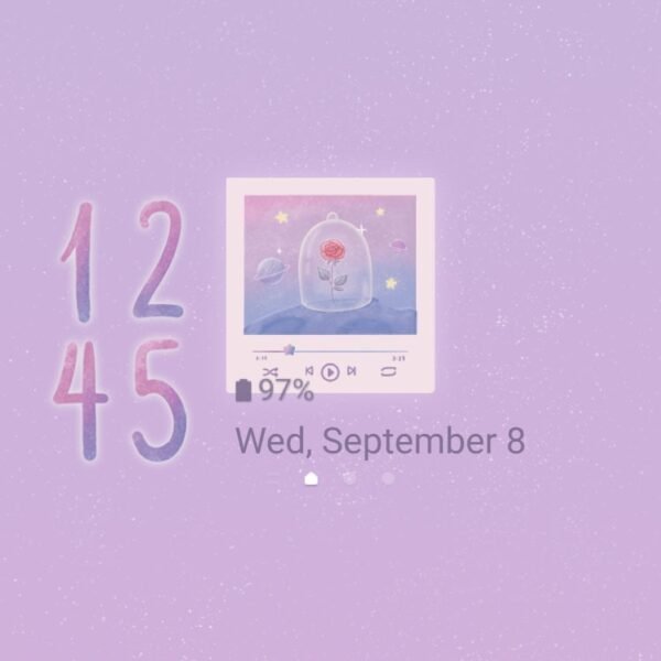 Samsung Themes: ❤️Mun❤️ Purple Universe ~❤️ Premium Theme miniature pastel universe in song - Image 8