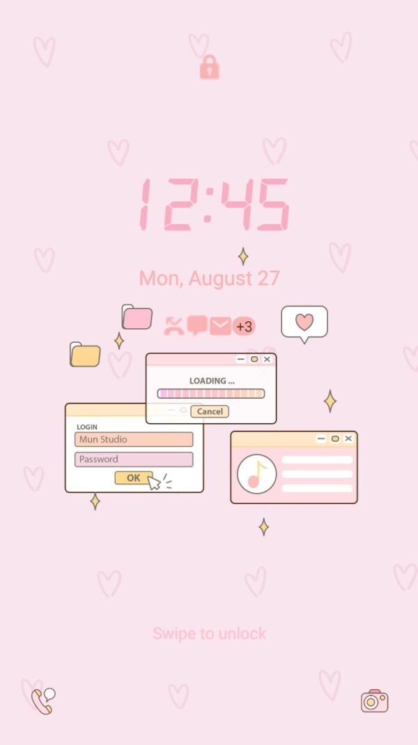 Samsung Themes: ❤️Mun❤️ Pink Screen ~❤️ Premium Theme lovely pink new technology style - Image 2