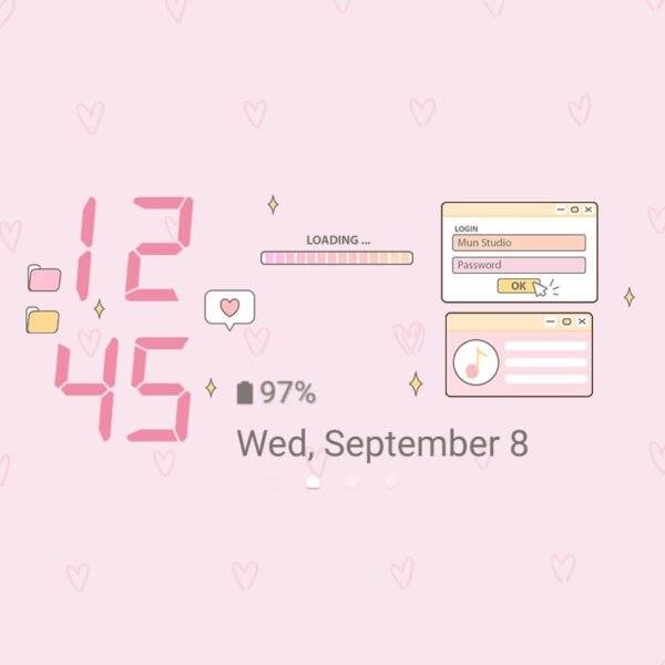 Samsung Themes: ❤️Mun❤️ Pink Screen ~❤️ Premium Theme lovely pink new technology style - Image 8