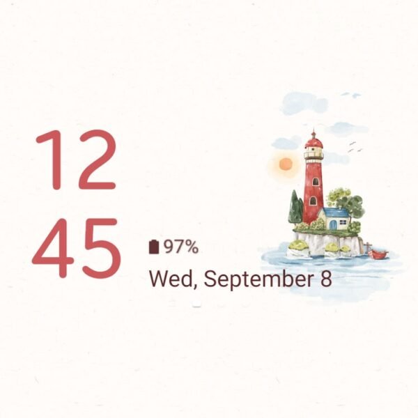 Samsung Themes: ❤️Mun❤️ Peaceful Lighthouse ~❤️ Premium Theme lighthouse on a small peaceful island - Image 8