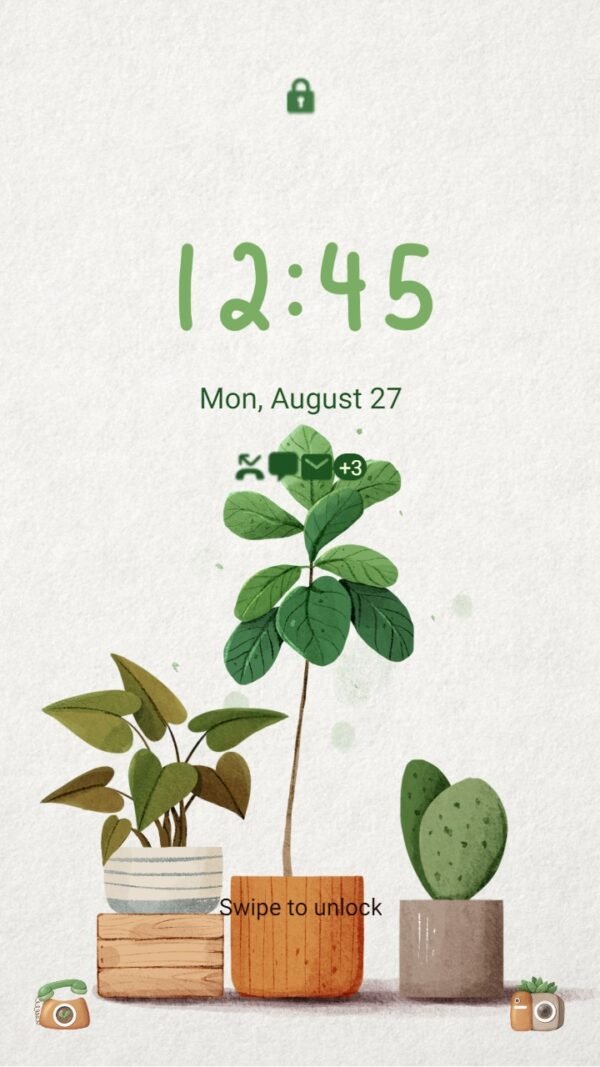 Samsung Themes: ❤️Mun❤️ Botanical Shelf ~❤️ Premium Theme immerse yourself in nature with a space full of trees - Image 2