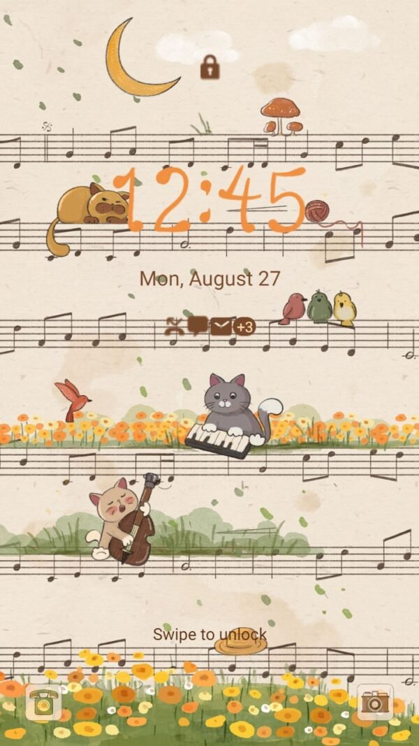 Samsung Themes: ❤️Mun❤️ Musician Cat ~❤️ Premium Theme the concert of the cats - Image 2