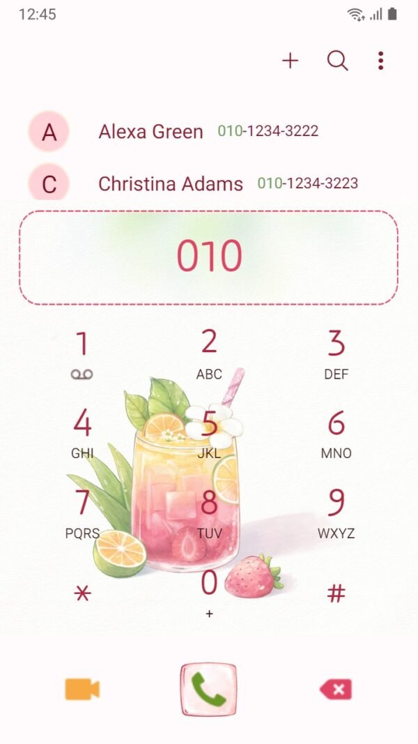 Samsung Themes: ❤️Mun❤️ Sumer Refreshing ~❤️ Premium Theme a glass of cool, delicious tropical fruit juice - Image 3