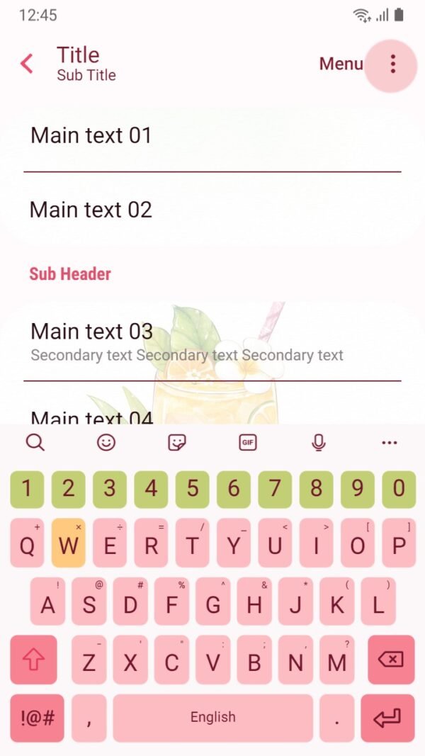 Samsung Themes: ❤️Mun❤️ Sumer Refreshing ~❤️ Premium Theme a glass of cool, delicious tropical fruit juice - Image 6
