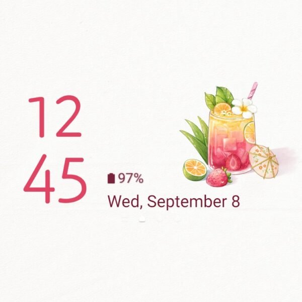 Samsung Themes: ❤️Mun❤️ Sumer Refreshing ~❤️ Premium Theme a glass of cool, delicious tropical fruit juice - Image 8