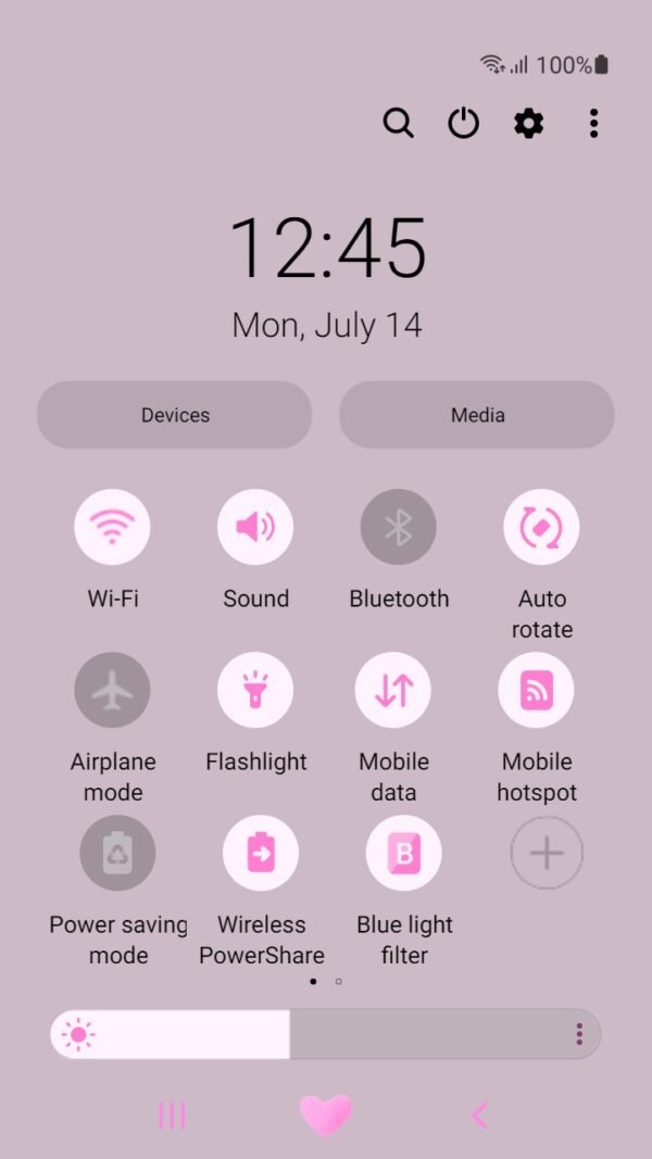 Samsung Themes: ❤️Mun❤️ Sweet Heart ~❤️ Premium Theme a simple pink heart filled with sweet love - Image 5