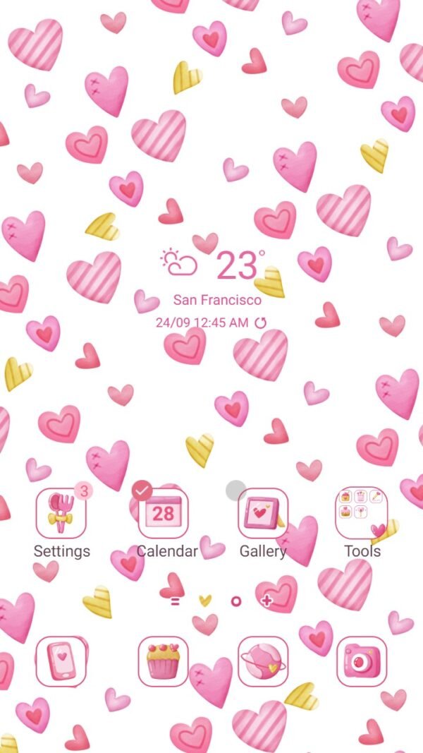 Samsung Themes: ❤️Mun❤️ Heartfelt Patterns ~❤️ Premium Theme a collection of lovely heart designs