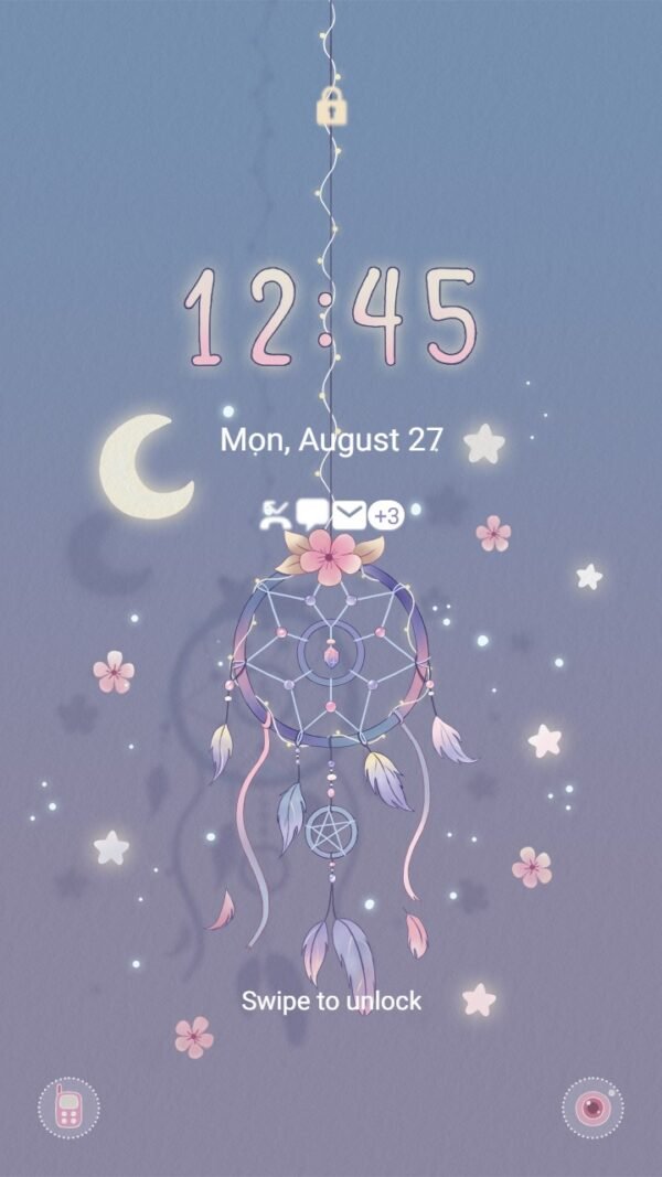 Samsung Themes: ❤️Mun❤️ Purple Dreamcatcher Dreams Animated ~❤️ Premium Animated Theme the mystical allure of purple Dreamcatcher - Image 2