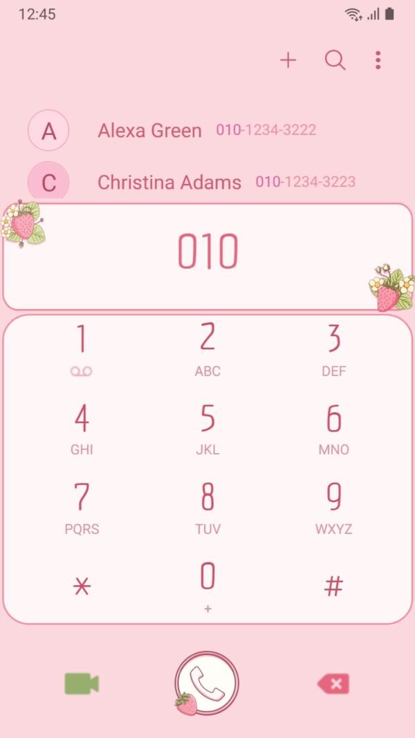 Samsung Themes: [Sim] Berry Sweet Phone ~ Premium Theme sweet strawberry phone screen - Image 3