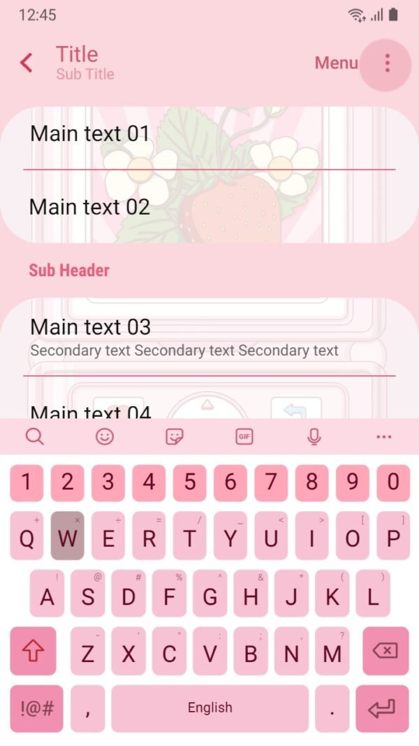 Samsung Themes: [Sim] Berry Sweet Phone ~ Premium Theme sweet strawberry phone screen - Image 6