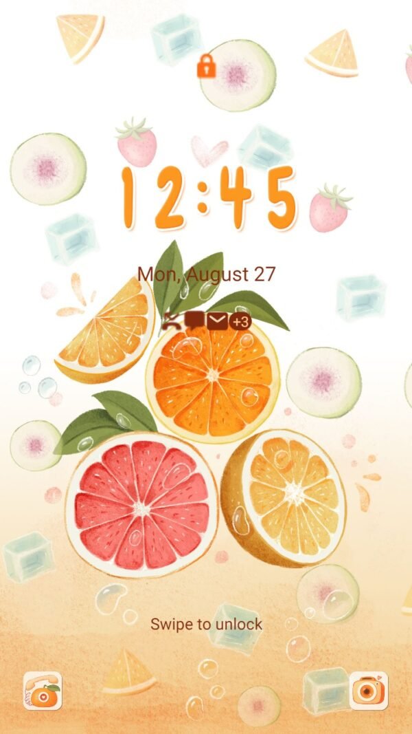 Samsung Themes: ❤️Mun❤️ Orange Breeze ~❤️ Premium Theme a refreshing orange breeze of tranquility and vibrance - Image 2