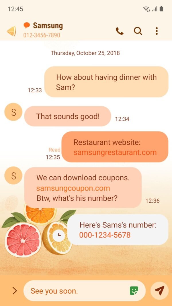 Samsung Themes: ❤️Mun❤️ Orange Breeze ~❤️ Premium Theme a refreshing orange breeze of tranquility and vibrance - Image 4