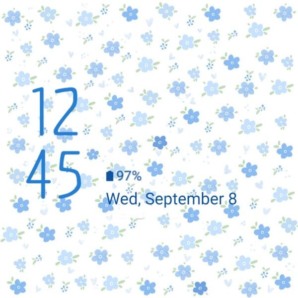 Samsung Themes: ❤️Mun❤️ Blue Blossom ~❤️ Premium Theme blue evokes feelings of relaxation and calmness - Image 8