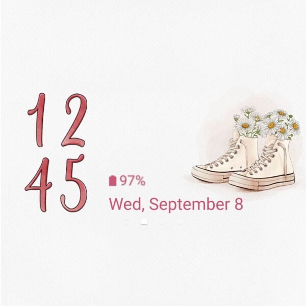 Samsung Themes: [Sim] Blooming Shoe ~ Premium Theme Classic shoes decorated with beautiful flowers - Image 8